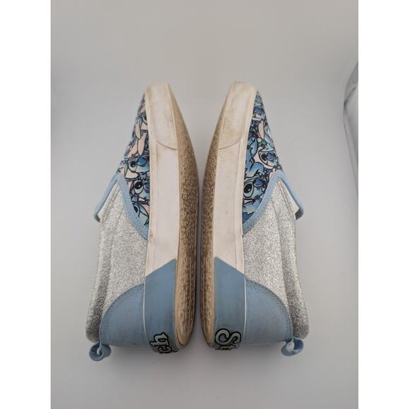 Stitch Girls Size 5 Slip On Canvas Sneakers Lilo And Blue White Shoes Ground Up - Picture 6 of 8